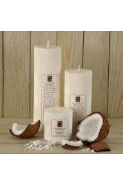 Obrázok pre Sviečka prírodná palmová valec kokos-vanilka 75x150mm (Candle Design)